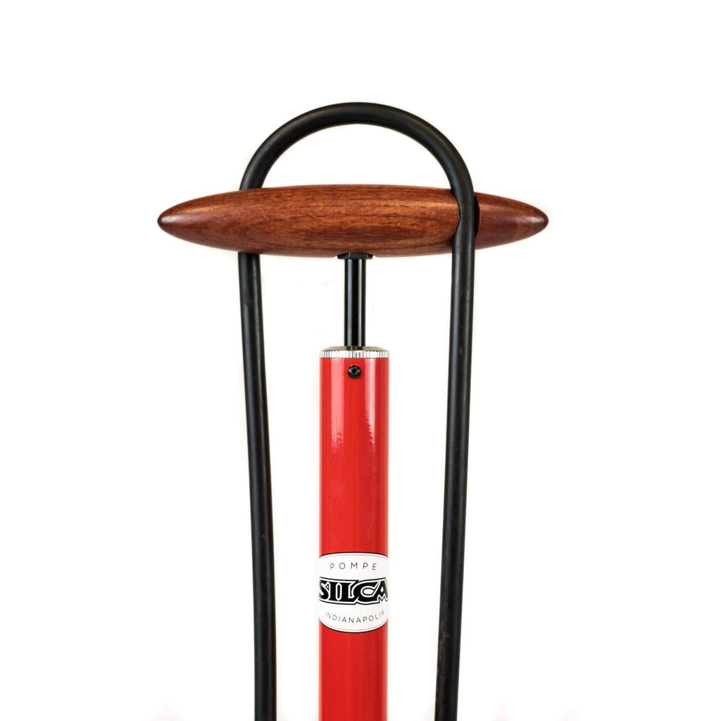 Silca Pista High Pressure Floor Pump (Red) | Cycling Gears Hub - Cycling Gears Hub