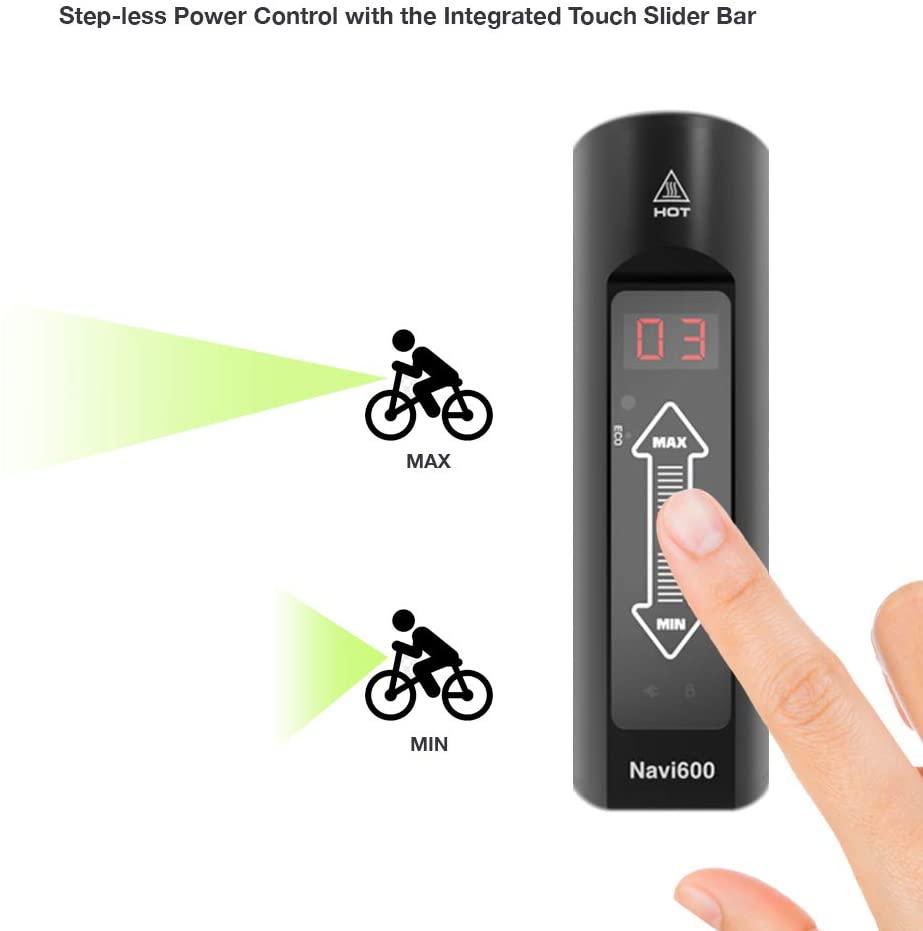 Smart Navi 600 Front Light (Black) | Cycling Gears Hub