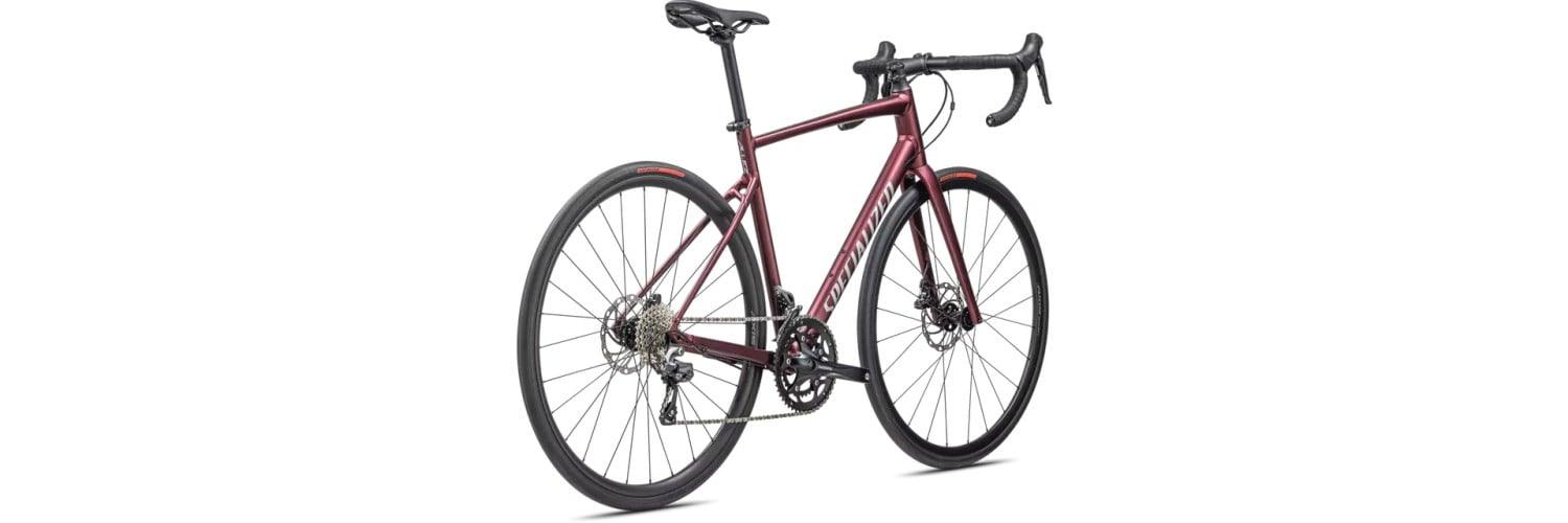 Specialized Allez E5 Disc (Satin Maroon/Silver Dust/Flo Red) | Cycling Gears Hub