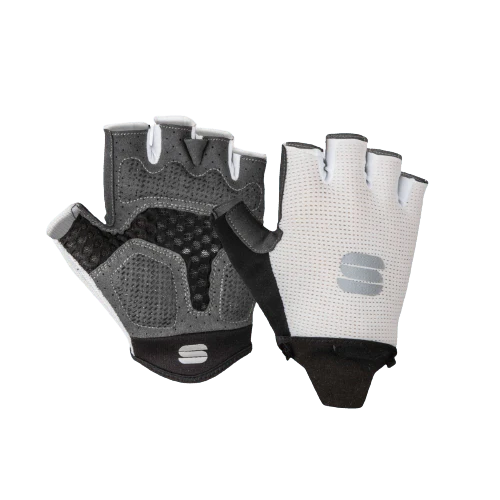 Sportful Air Men’s Cycling Gloves – White | Ultra-Light Half Finger, Breathable, Padded