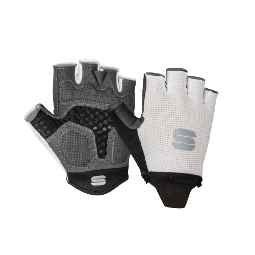 Sportful Air Men’s Cycling Gloves – White | Ultra - Light Half Finger, Breathable, Padded - Cycling Gears Hub
