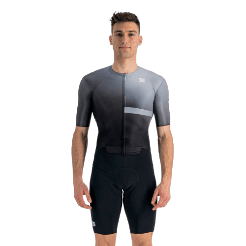 Sportful Bomber Men’s Cycling Skinsuit – Black Ice/Grey - Cycling Gears Hub