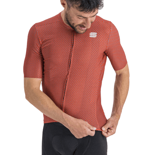 Sportful Checkmate Mens Cycling Jersey (Chilli Red Malives) | Cycling Gears Hub - Cycling Gears Hub