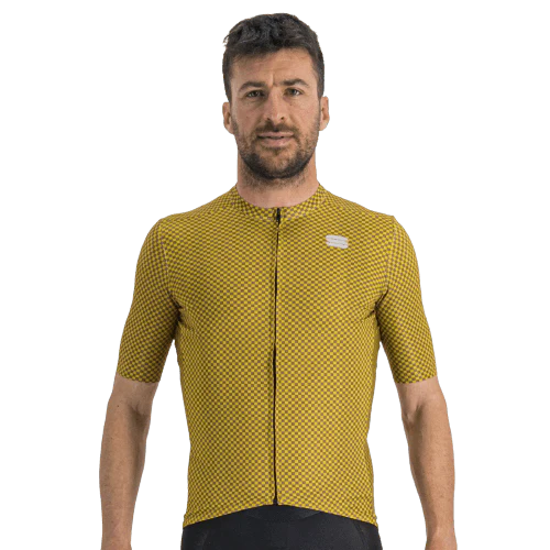 Sportful Checkmate Men’s Cycling Jersey – Masala Maldives | Lightweight, Breathable, Regular Fit