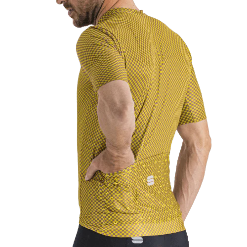 Sportful Checkmate Men’s Cycling Jersey – Masala Maldives | Lightweight, Breathable, Regular Fit