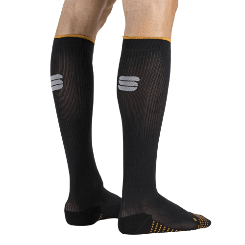 Sportful Recovery Unisex Cycling Socks (Black Orange SDR) | Cycling Gears Hub - Cycling Gears Hub