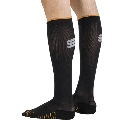 Sportful Recovery Unisex Cycling Socks (Black Orange SDR) | Cycling Gears Hub - Cycling Gears Hub