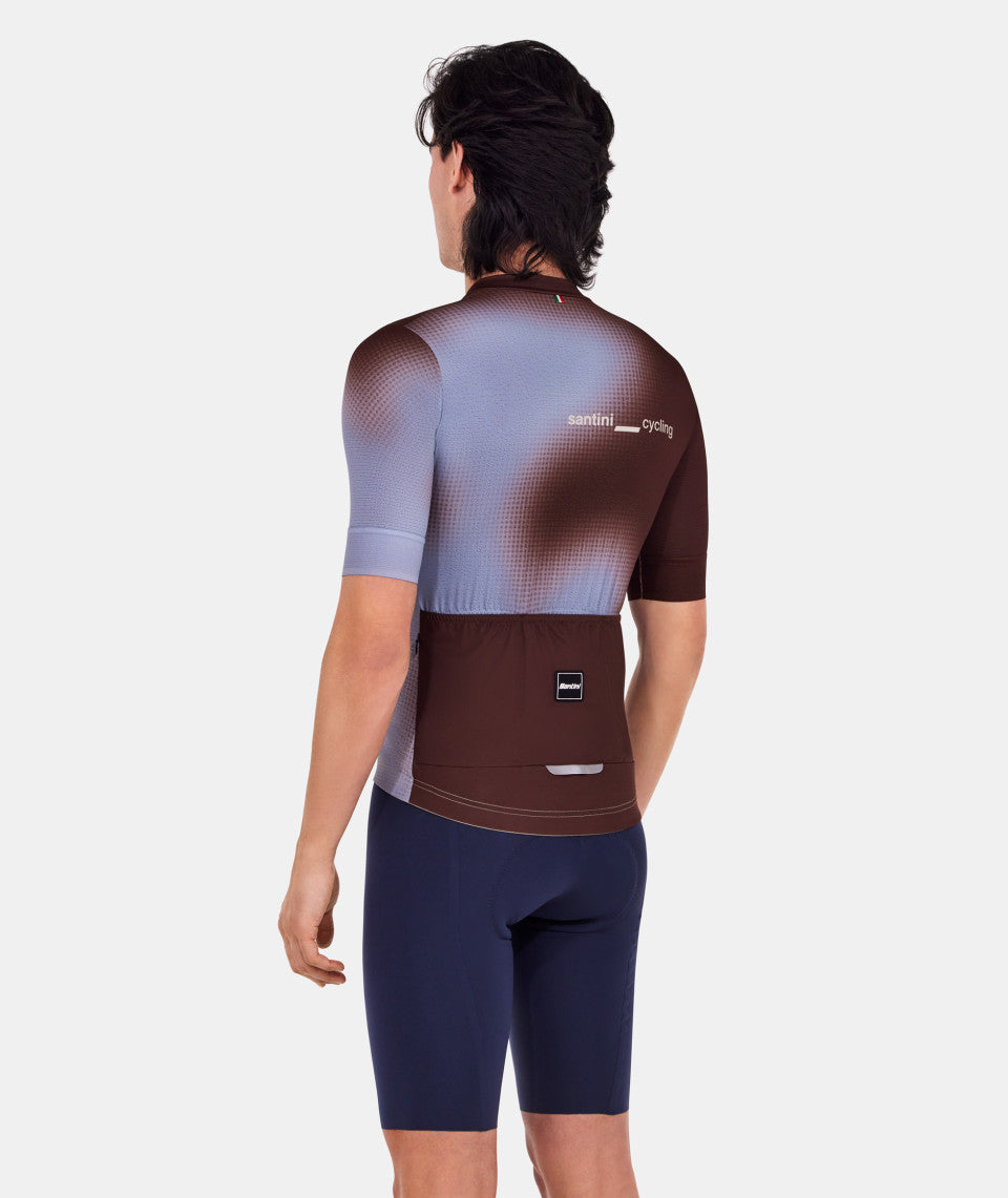 Santini Spot Unisex Cycling Jersey (Brown/Blue) | Cycling Gears Hub