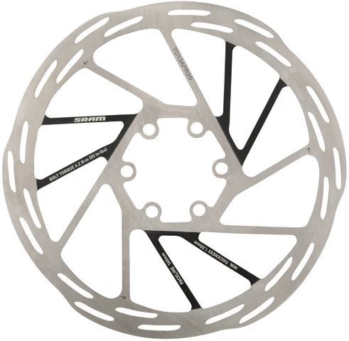SRAM eTap AXS Paceline 6 Bolt Disc Brake Rotor (Black/Silver) | Cycling Gears Hub - Cycling Gears Hub
