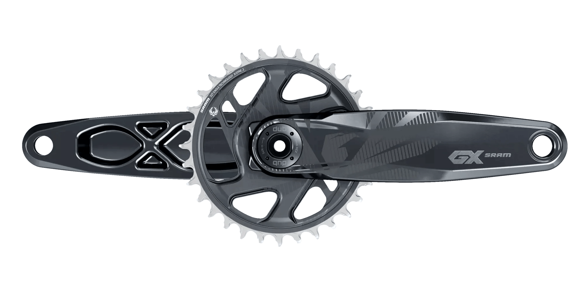 SRAM GX Eagle FC - GX - 1 - C1 Dub Crankset (Black) | Cycling Gears Hub - Cycling Gears Hub