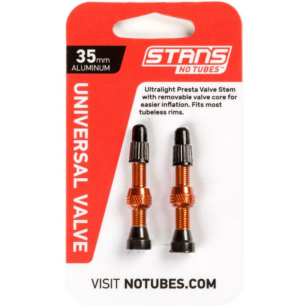 Stans NoTubes Universal Presta Valve Stem Pair (Orange) | Cycling Gears Hub - Cycling Gears Hub