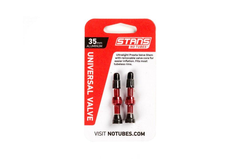 Stans NoTubes Universal Presta Valve Stem Pair (Red) | Cycling Gears Hub - Cycling Gears Hub
