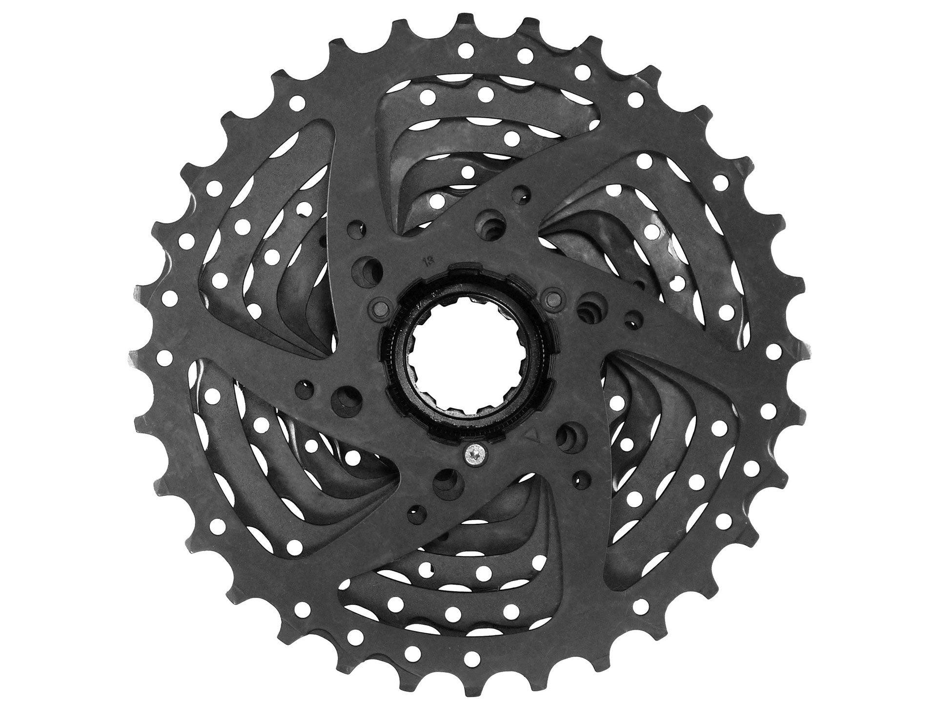 Sunrace M55 8-Speed Cassette - Durable Steel Spider, Fast & Reliable Shifting (Black)