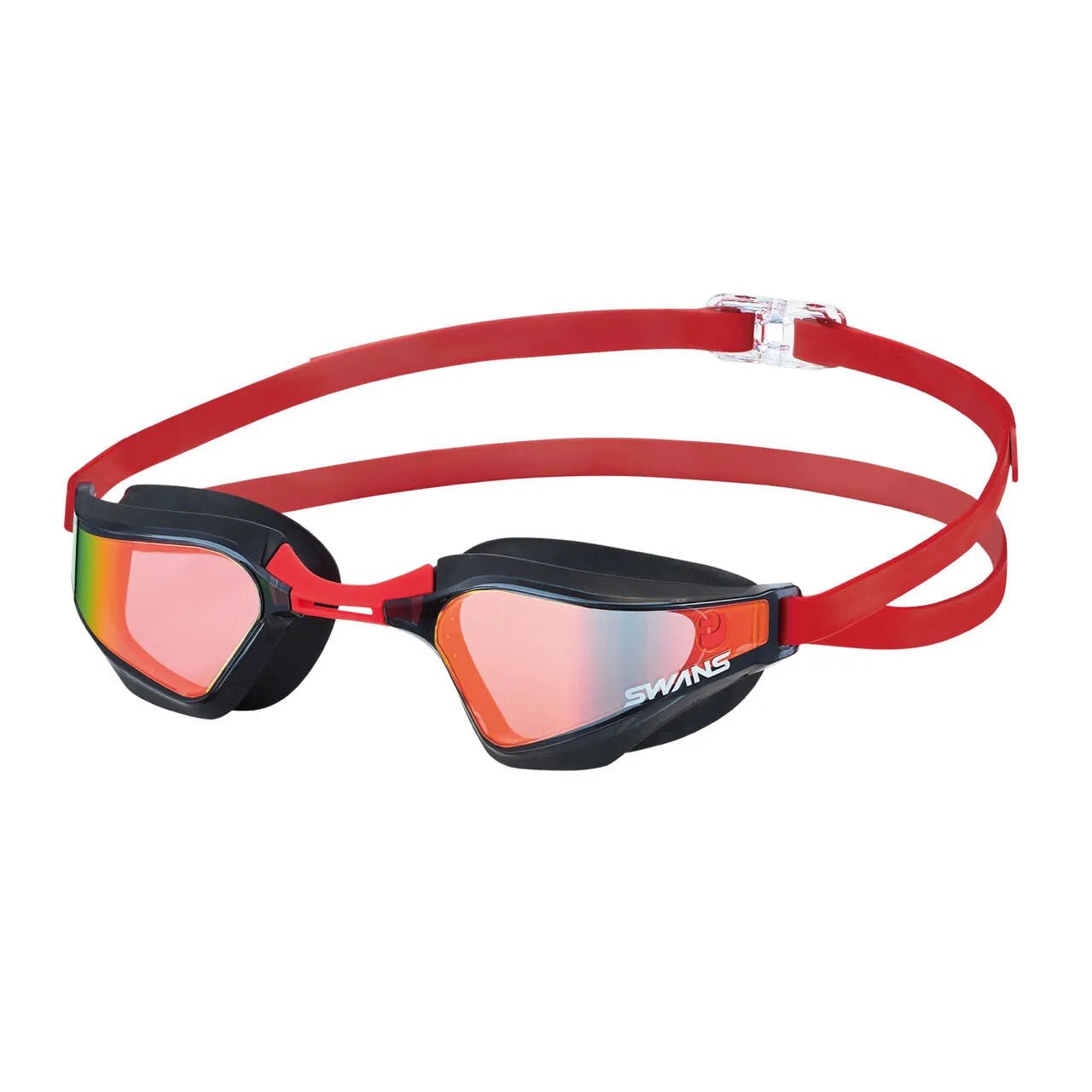Swans Valkyrie SR - 72MMIT Swimming Goggles (Smoke/MIT Red) | Cycling Gears Hub - Cycling Gears Hub
