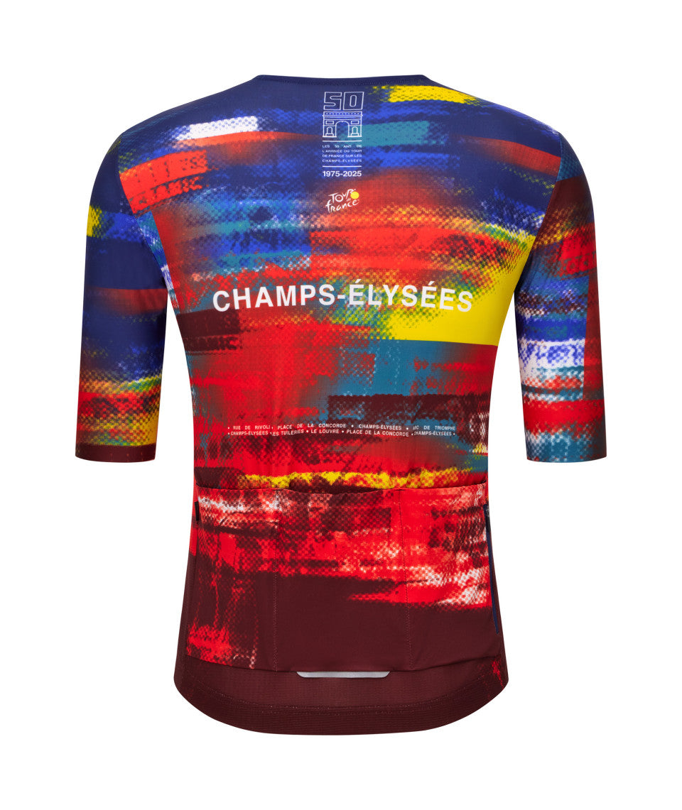 Santini TDF Arrivee Dash Unisex Cycling Jersey (Print) | Cycling Gears Hub