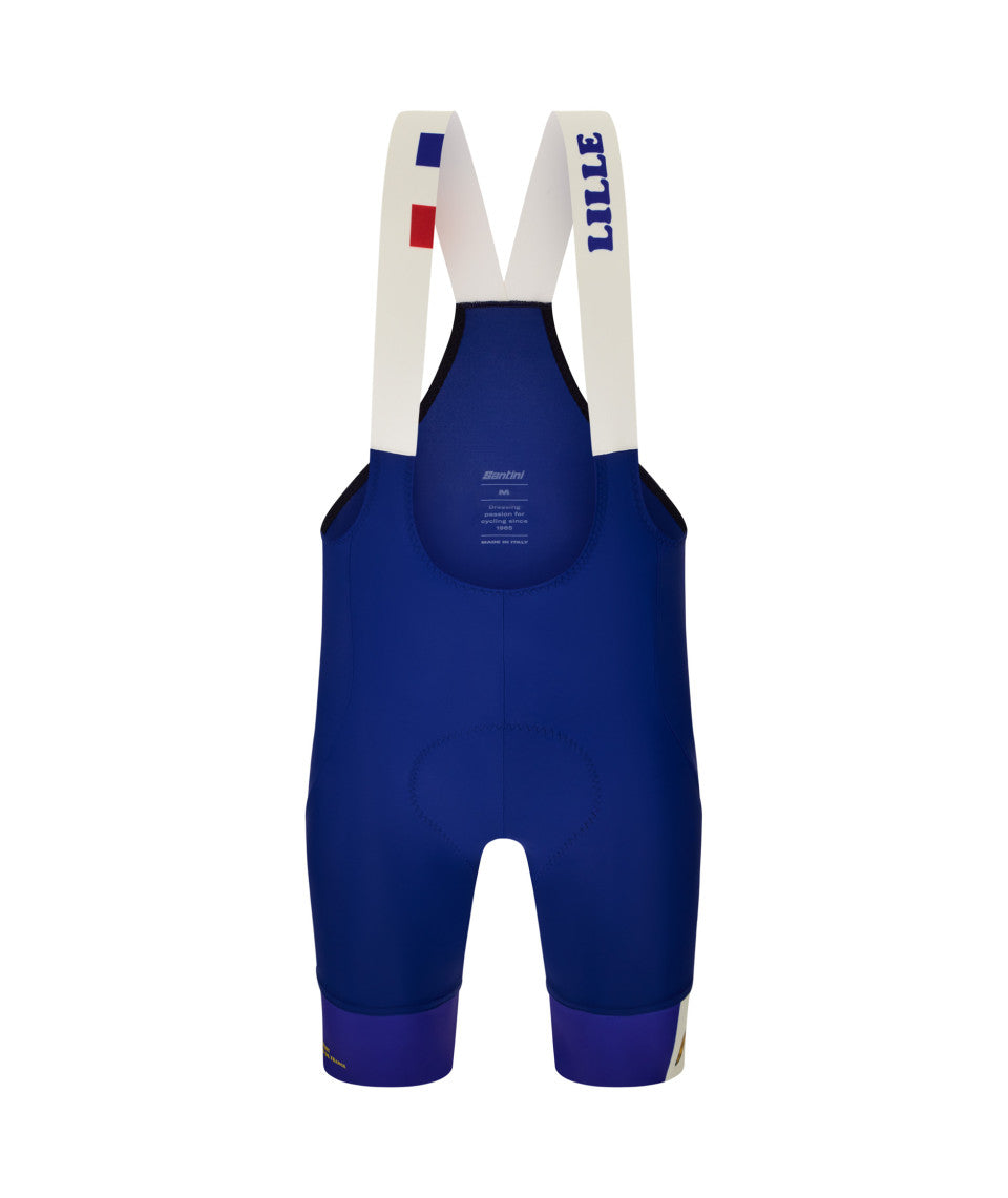 Santini TDF Grand Depart Lille Men's Cycling Bibshorts (Blue) | Cycling Gears Hub