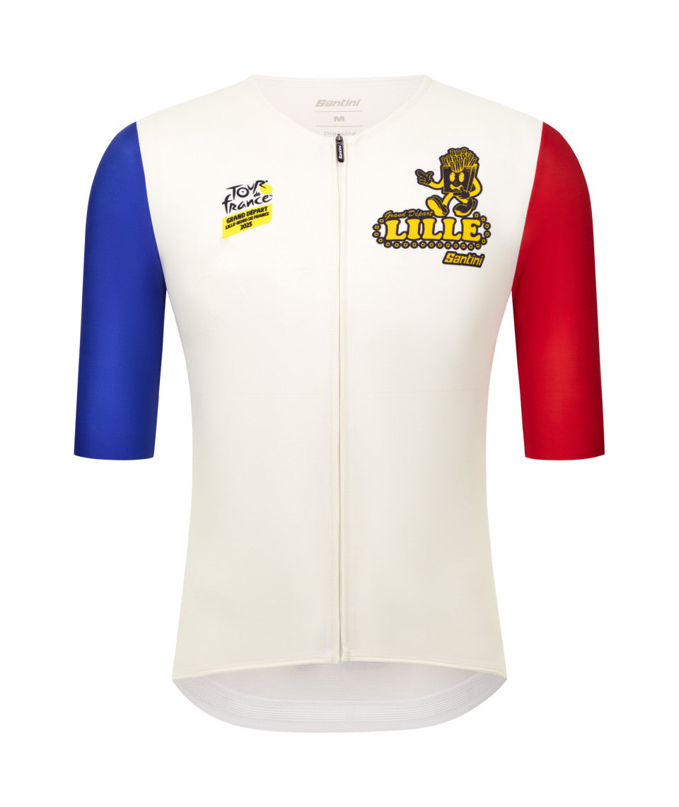 Santini TDF Grand Depart Lille Unisex Cycling Jersey (Print) | Cycling Gears Hub