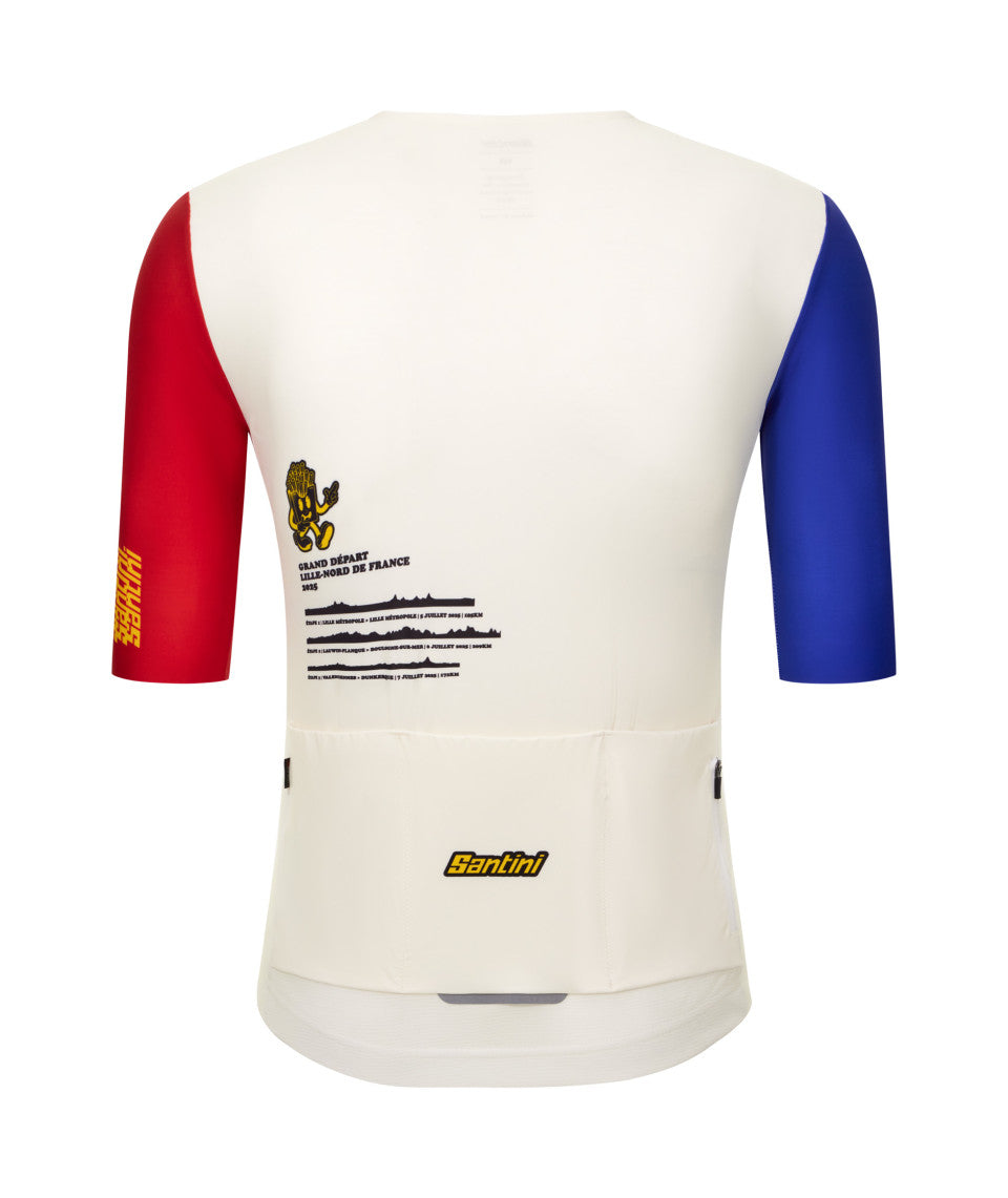 Santini TDF Grand Depart Lille Unisex Cycling Jersey (Print) | Cycling Gears Hub