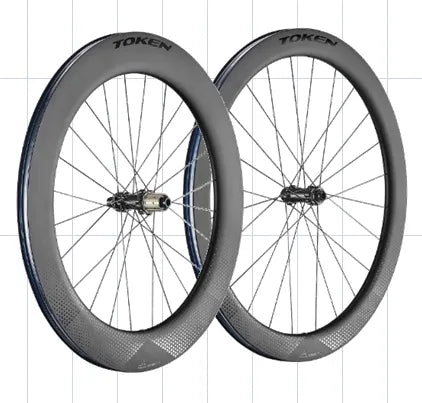 Token Konax Pro C57 Carbon Tubeless Ready Disc Brake Wheel - Shimano/SRAM (Black) | Cycling Gears Hub - Cycling Gears Hub