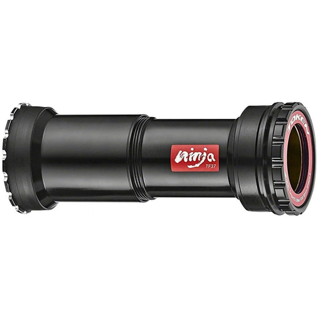 Token Ninja TF38624 PressFit Bottom Bracket for SRAM – BB386/BB392, Premium Bearings, Black - Cycling Gears Hub