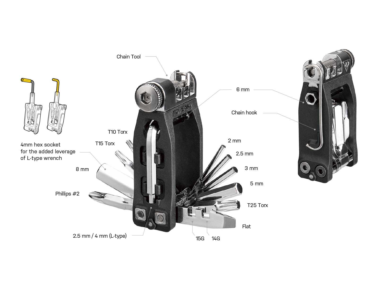 Topeak Ninja Master+ T16 Toolbox | Cycling Gears Hub - Cycling Gears Hub