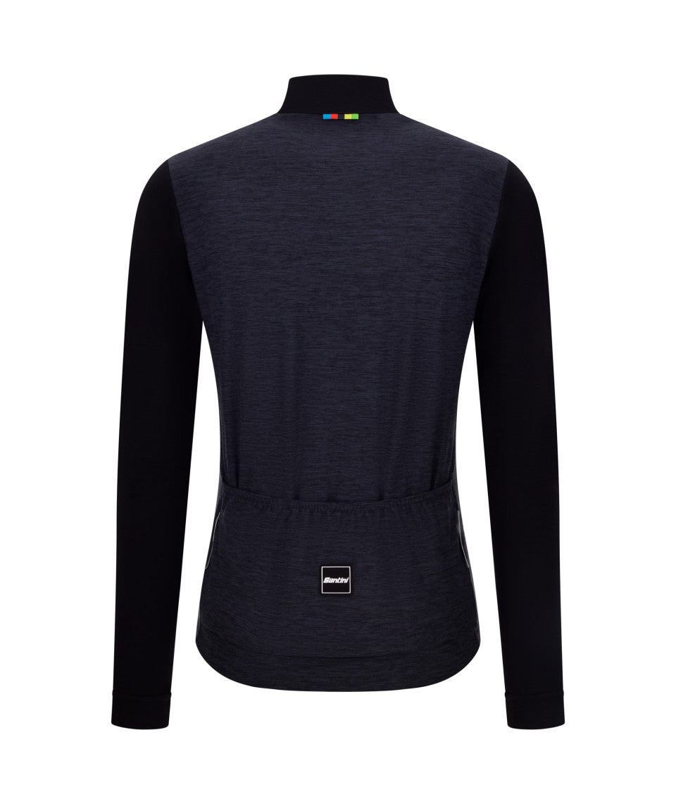 Santini UCI World Champion Mondo Long Sleeve Men's Cycling Jersey (Black) | Cycling Gears Hub