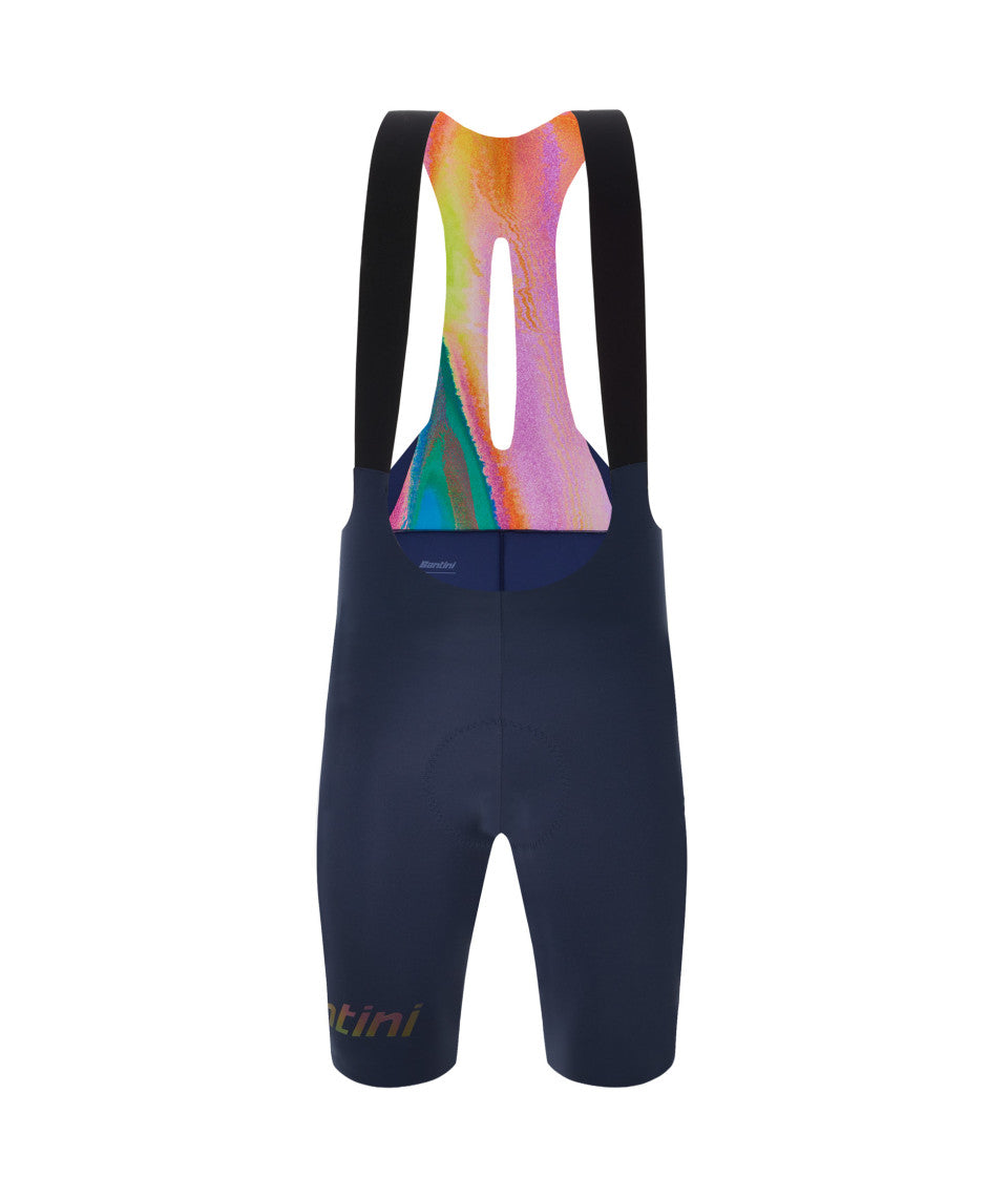 Santini Unico Edge Men's Cycling Bibshorts (Navy Blue) | Cycling Gears Hub
