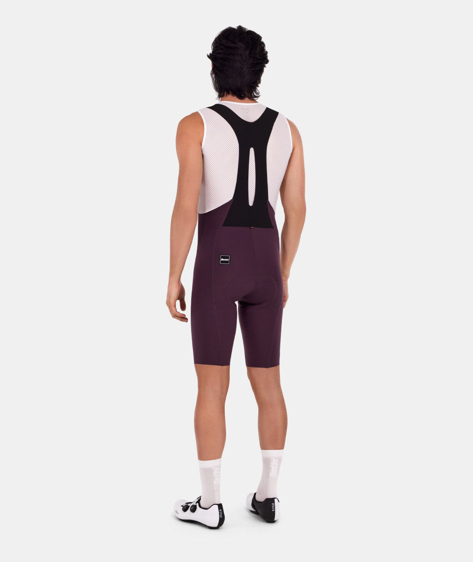 Santini Unico Edge Men's Cycling Bibshorts (Burgundy) | Cycling Gears Hub