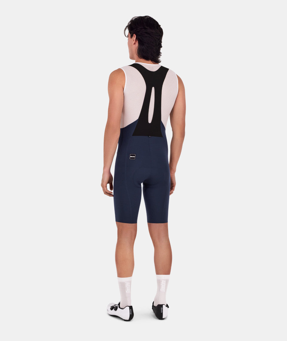 Santini Unico Edge Men's Cycling Bibshorts (Navy Blue) | Cycling Gears Hub