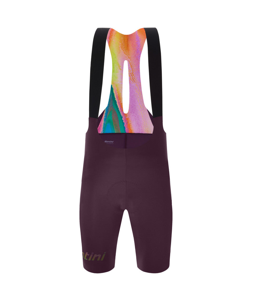 Santini Unico Edge Men's Cycling Bibshorts (Burgundy) | Cycling Gears Hub