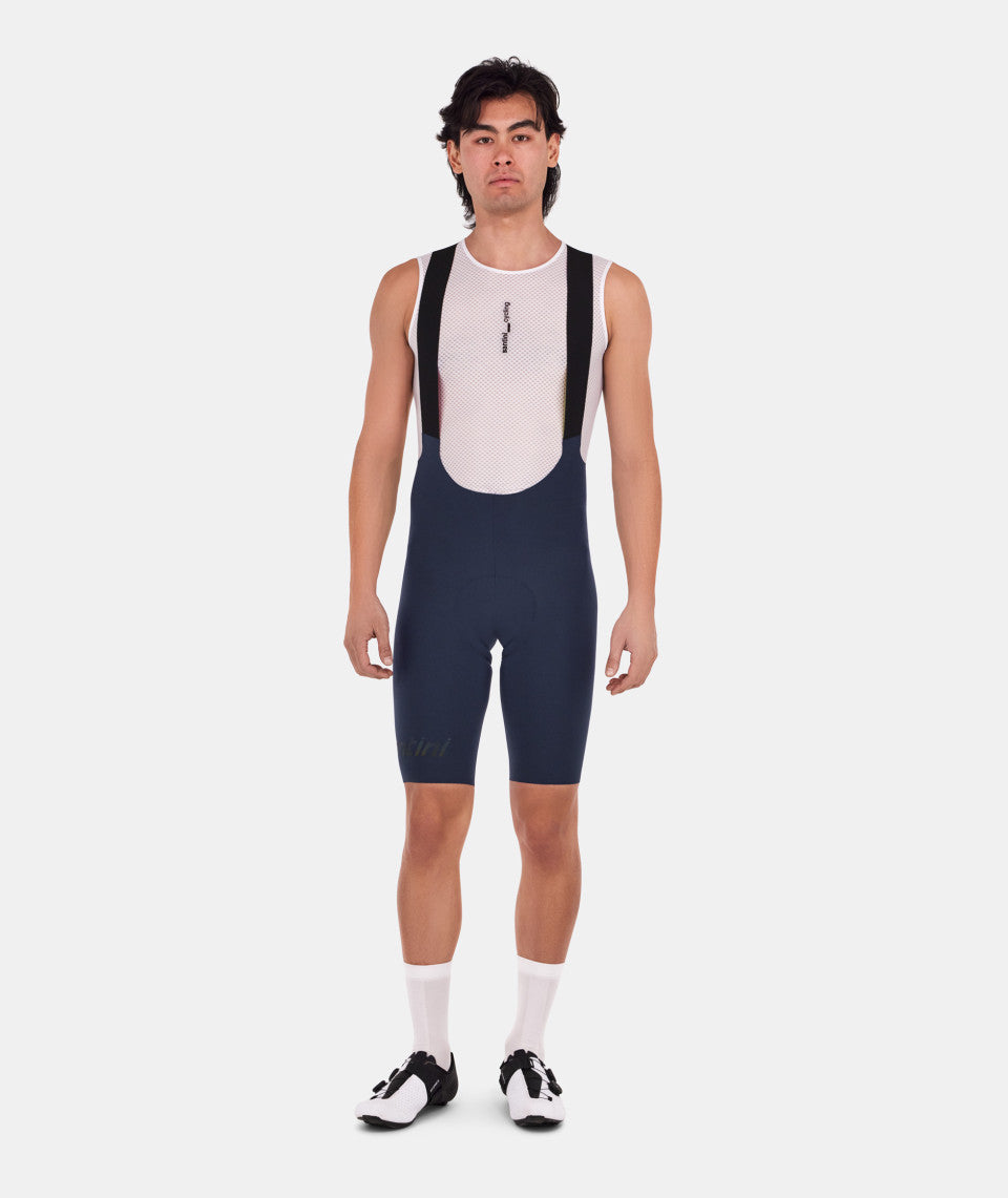 Santini Unico Edge Men's Cycling Bibshorts (Navy Blue) | Cycling Gears Hub
