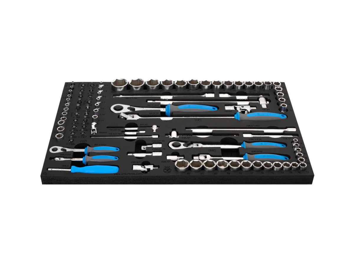 UNIOR 964/3SOS SET OF SOCKET WRENCHES WITH ACCESSORIES IN SOS TRAY / 96