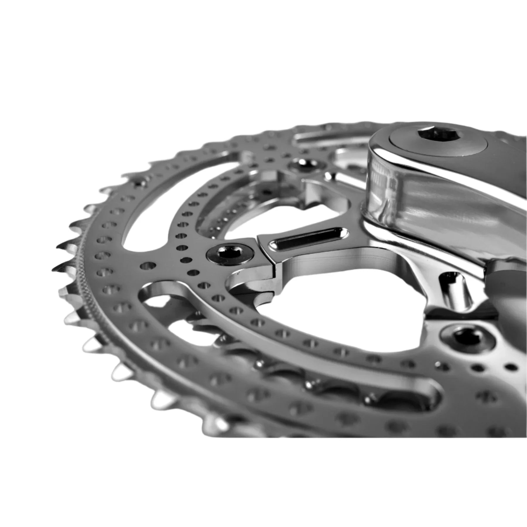 Velo Orange Grand Cru 110 Fluted Double Square Taper Crankset (Silver) | Cycling Gears Hub - Cycling Gears Hub