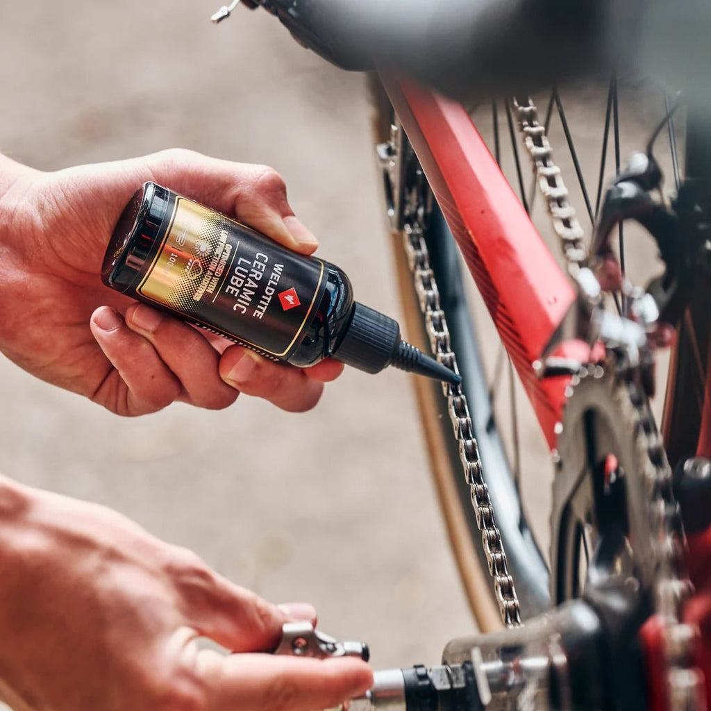 Weldtite Ceramic Lube 100ml – Elite Nanotech Chain Lubricant for Maximum Drivetrain Efficiency - Cycling Gears Hub