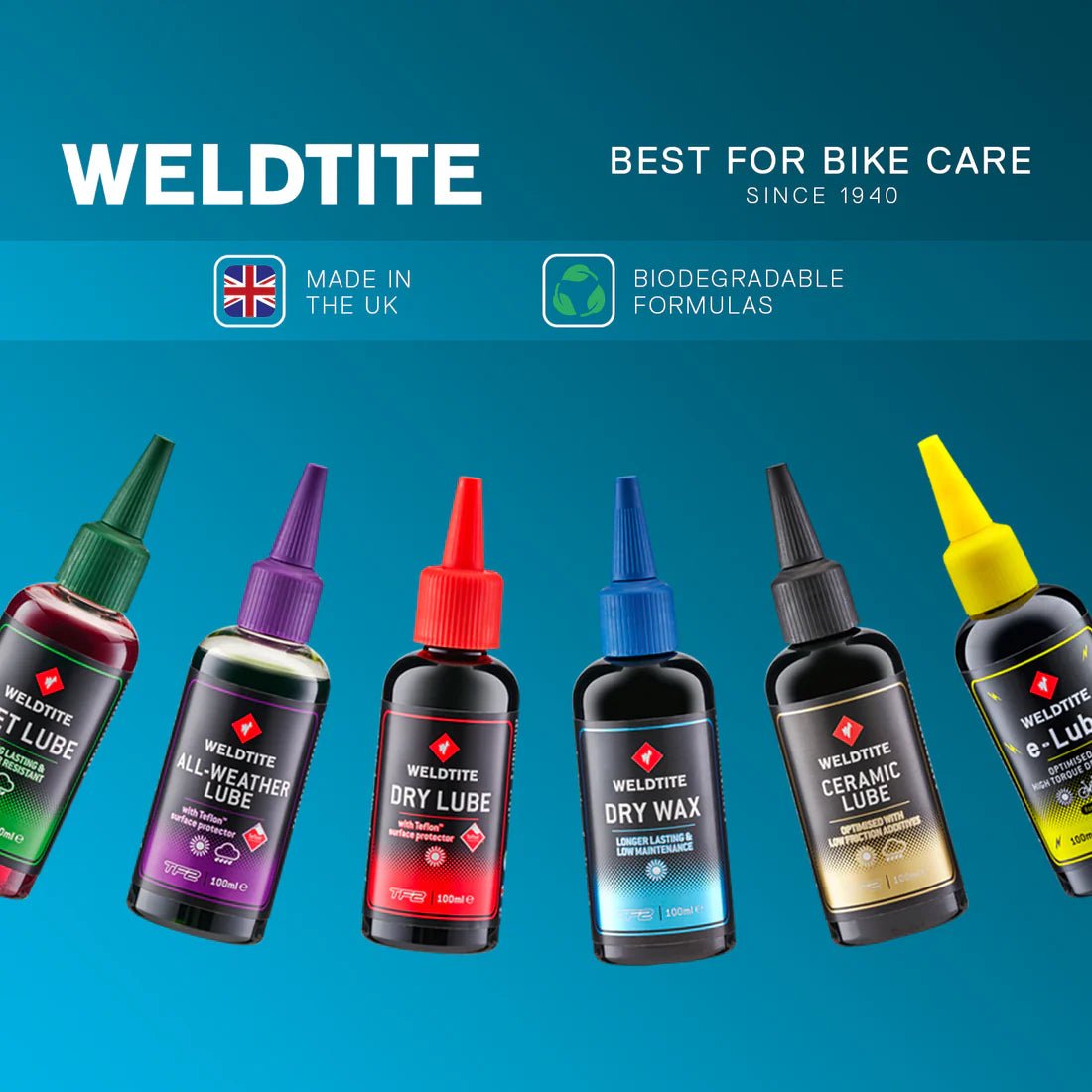 Weldtite Ceramic Lube 100ml – Elite Nanotech Chain Lubricant for Maximum Drivetrain Efficiency - Cycling Gears Hub