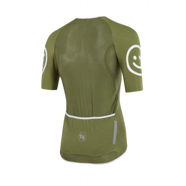 MB Wear Ultralight Smile Jersey – Green | Lightweight Summer Cycling Jersey for Hot Weather Rides