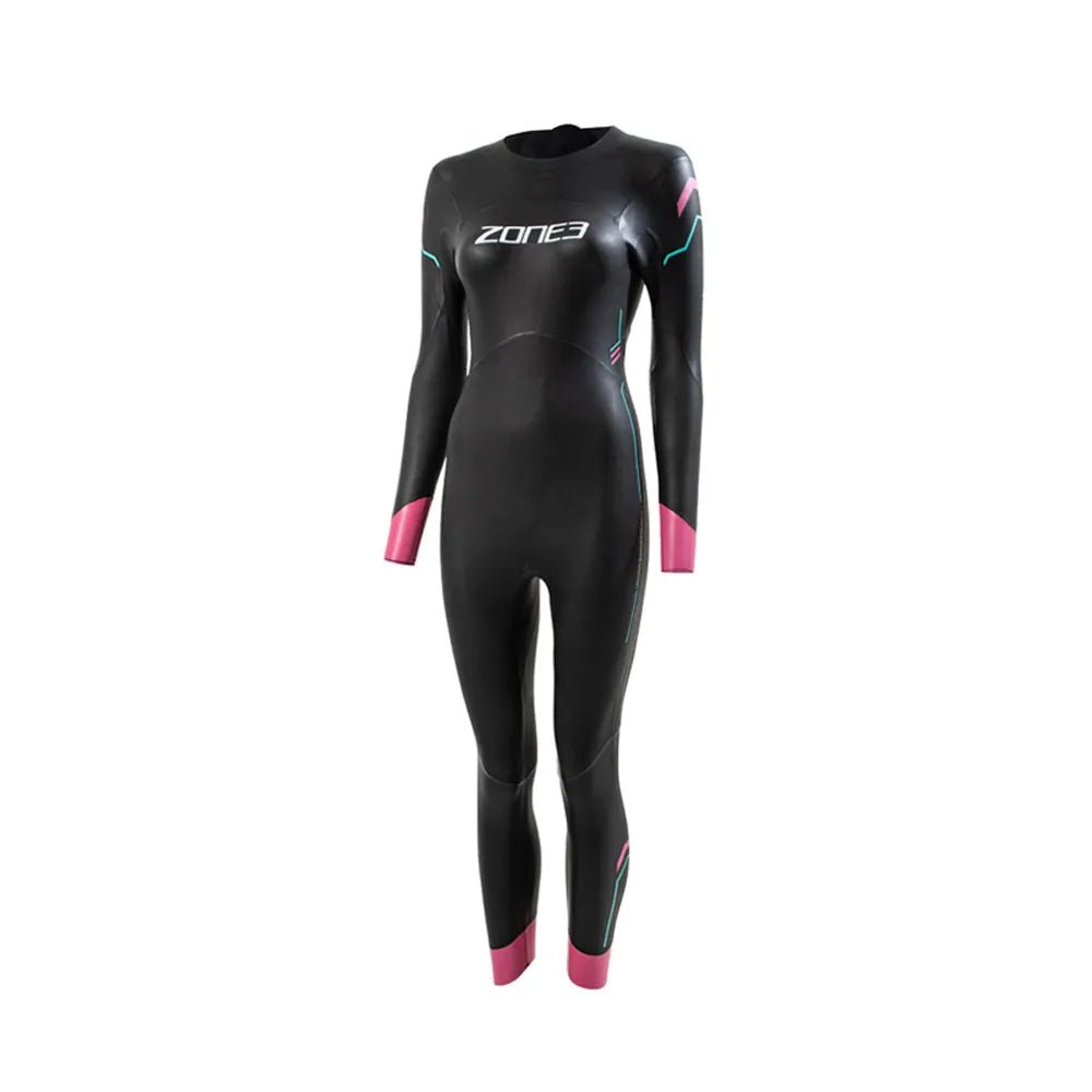 Zone 3 Agile Women's Wetsuit (Black/Pink/Turquoise) | Cycling Gears Hub - Cycling Gears Hub