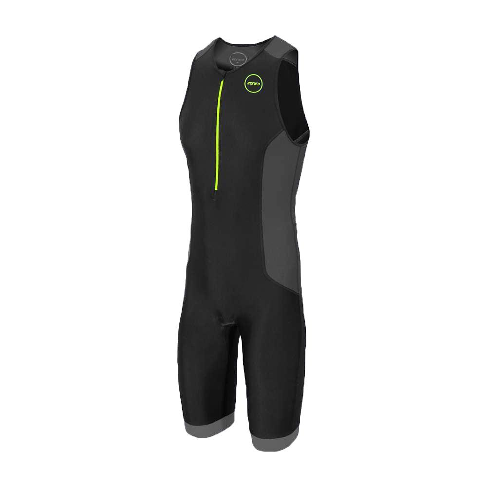 Zone 3 Aquaflo Plus Sleeveless Men's Triathlon Suit (Black/Neon Green) | Cycling Gears Hub - Cycling Gears Hub