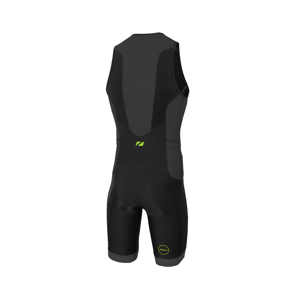 Zone 3 Aquaflo Plus Sleeveless Men's Triathlon Suit (Black/Neon Green) | Cycling Gears Hub - Cycling Gears Hub