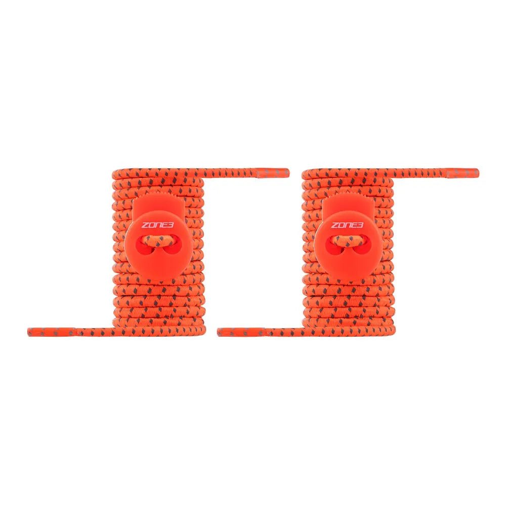 Zone 3 Elastic Shoe Laces (Neon Orange) | Cycling Gears Hub - Cycling Gears Hub